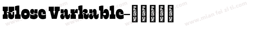 Klose Varkable字体转换